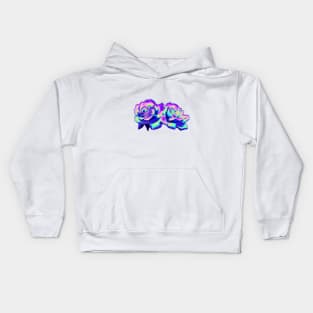 Dark Holographic Roses Kids Hoodie